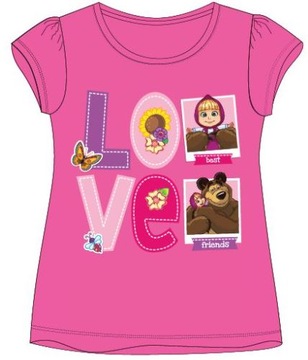 MASZA I NIEDŹWIEDŹ Bluzka Koszulka T-shirt r. 122