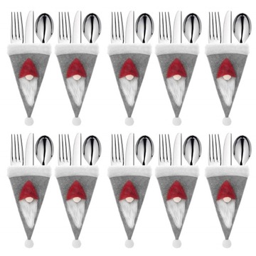 ETUI NA SZTUĆCE BUTELKĘ WINO ŚWIĘTA POKROWIEC x10