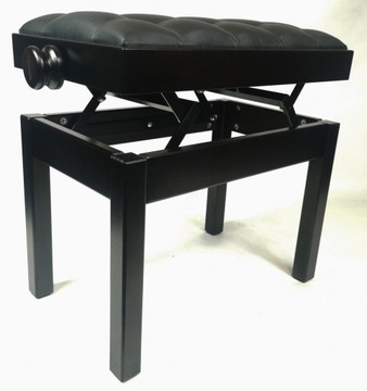 Скамья для пианино SONATA PLUS, натуральная кожа чёрный