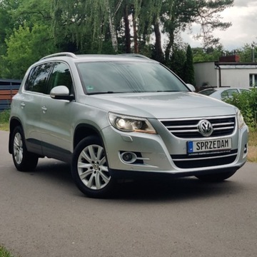 Volkswagen Tiguan I SUV 2.0 TDI CR DPF 140KM 2009 Volkswagen Tiguan 2.0 TDI 4x4 Xenon Android Hak Czujniki Parkowania 2.0