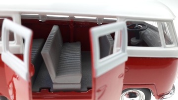 WELLY 1963 VW VOLKSWAGEN T1 АВТОБУС БЕЛЫЙ И СИНИЙ 1:34 НОВЫЙ МЕТАЛЛИЧЕСКИЙ ОГУРЕЦ