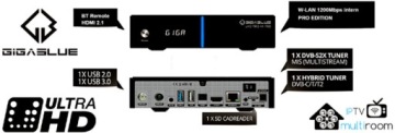 GIGABLUE UHD TRIO 4K PRO COMBO DVB-S2X+T/T2/C WIFI