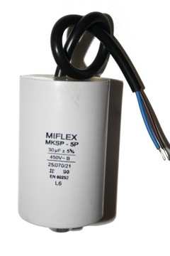 KONDENSATOR ROZRUCHOWY SILNIKA 30uF 450VAC MIFLEX