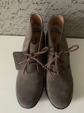 CLARKS ŚLICZNE BUTY BOTKI SKÓRA 38 /24,5CM IDEAŁ !