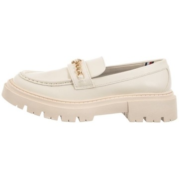 Buty Mokasyny Półbuty Damskie Tommy Hilfiger Low Cut Shoe Milk Białe