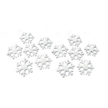 Śnieżynki do zdobienia dekoracja DIY 3,5cm 12szt