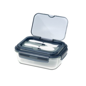 Szklany lunch box ze sztućcami 1000 ml R08444.02