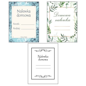 ETYKIETY NAKLEJKI SAMOPRZYLEPNE NA NALEWKI 10X