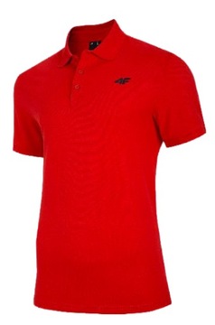 T-shirt męski 4F polo TSM008 czerwony S