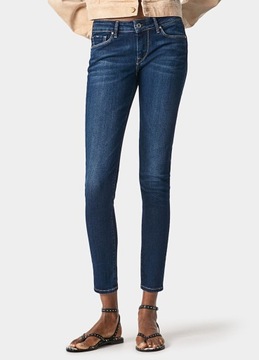 PEPE JEANS SOHO, spodnie jeansowe damskie, r.28/28, niebieskie