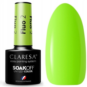 Claresa NA LATO NEONOWY MANICURE Lakier Hybrydowy do paznokci FLUO 2