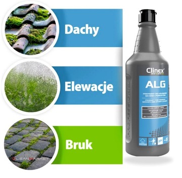 Clinex ALG usuwanie mchów i porostów ze ścian i podłoża 1L