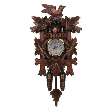 Vintage zegar z ptakami Vintage zegar z kukułką w stylu rustykalnym