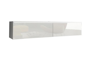 SZAFKA RTV WISZĄCA 140CM KOMODA BIAŁY POŁYSK