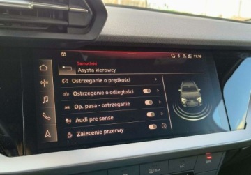 Audi A3 8Y Sportback 2.0 30 TDI 116KM 2022 Audi A3 Sportback Asystent parkowania, kamera cofania, czujniki pt, LED, s, zdjęcie 17