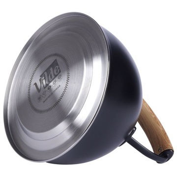 ЧЕРНЫЙ стальной чайник со свистком для закипания воды, кухонный на плите