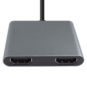 АДАПТЕР-ХАБ USB C HDMI USB PD АДАПТЕР РАЗДЕЛЯЕТ 1 РАЗЪЕМ -> 2 МОНИТОРА