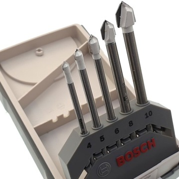 Полный набор BOSCH из 5 сверл для керамической плитки.