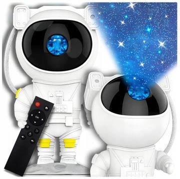 PROJEKTOR GWIAZD LAMPKA NOCNA RZUTNIK DLA DZIECI LED LASEROWY ASTRONAUTA