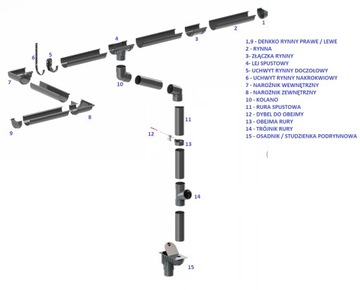 KOLANO KROP PCV fi 63 ral 9005 CZARNY