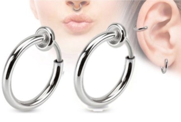 Kolczyk do Ucha Nosa Wargi Fake Bez Przekłuwania