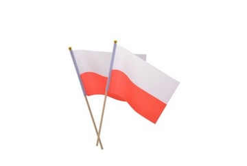 ПОЛЬСКИЕ ФЛАГИ НА ПАЛКЕ ДЛЯ ФАНАТЕЛЕЙ, БЕЛЫЕ И КРАСНЫЕ