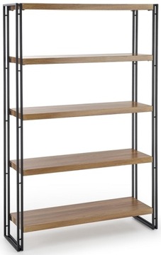 Halmar regał BOLIVAR REG2 metalowy CZARNY loft