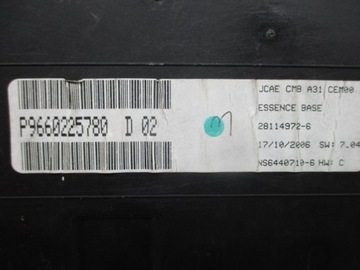 CITROEN C2 02-08 PŘÍSTROJOVÁ DESKA BUDÍKY 9660225780