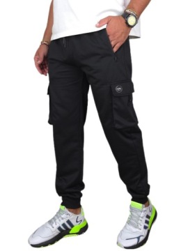 МУЖСКИЕ длинные спортивные брюки, хлопковые брюки-карго, карманы на молнии, размер XXL