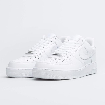 Buty Sportowe Męskie NIKE AIR FORCE 1 LOW '07 All White Całe Białe r 43