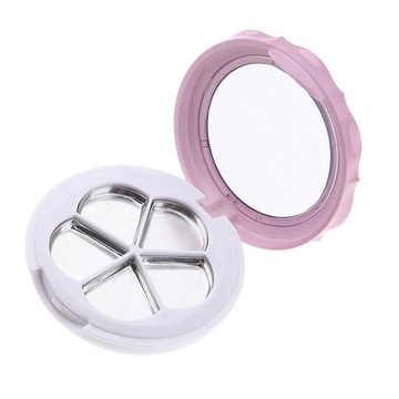 Пустой контейнер для румян на 5 слотов, косметика «сделай сам», розовый, белый