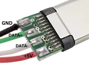 Разъем USB-C USB2.0 HighSpeed ​​480 Мбит/с с припаянной крышкой кабеля