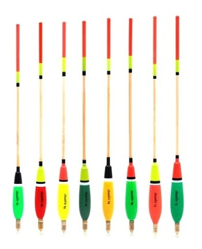 ZESTAW SPŁAWIKI PRZELOTOWE WĘDKARSKI RYB WAGGLER REGULACJA DOCIĄŻENIA 8szt