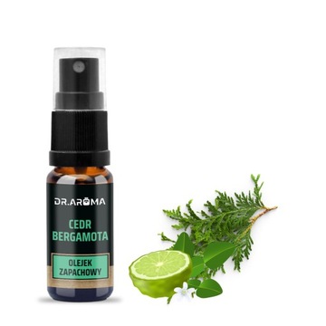 Натуральное автомобильное ароматическое масло Бергамот Кедр 10 мл
