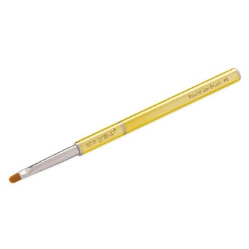 Pędzelek do Żelu na Paznokcie Okrągły Aba Group Złoty Round Gel Brush #6