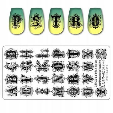 Blaszka Płytka do Stempli do zdobienia Paznokci DRDS-L0016