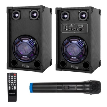 Kolumny estradowe Bluetooth USB Mikrofon Karaoke