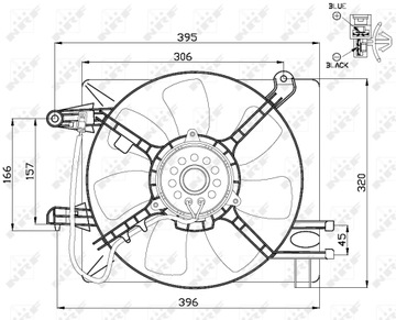 NRF VENTILÁTOR CHLADIČŮ DAEWOO MATIZ 0,8 98 -