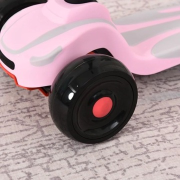 3-КОЛЕСНЫЙ РЕГУЛИРУЕМЫЙ СКЛАДНОЙ САМОКАТ, РОЗОВЫЙ