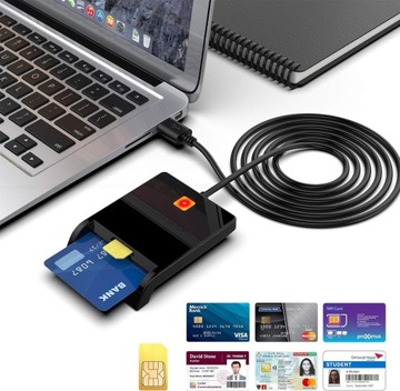 БЛИЗКОСВЯЗАННОЕ УМНОЕ СЧИТЫВАТЕЛЬ USB-ЧИП E-ID, СОВМЕСТИМЫЙ С SIM-картами и идентификаторами