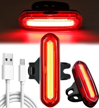 ЗАДНИЙ ВЕЛОСИПЕДНЫЙ ФОНАРЬ LED COB USB МОЩНЫЙ 15H 120LM РЕЖИМЫ ЗАДНЕГО ЛАМПЫ