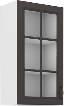 Szafka kuchenna witryna 40x90 STELVIO Grafit Biały