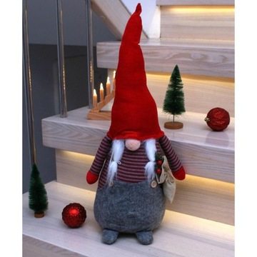 РОЖДЕСТВЕНСКОЕ УКРАШЕНИЕ MRS. CLAUS THE ELFINY 50 СМ С МЕШОЧКОМ И ЯГОДАМИ РЯБИНЫ.