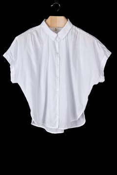 H&M - biała bluzka koszulowa oversize - 42