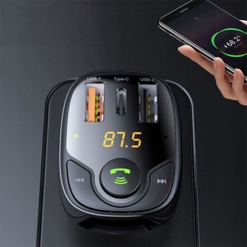 Передатчик | Зарядное устройство ROCK B301 Bluetooth FM QC