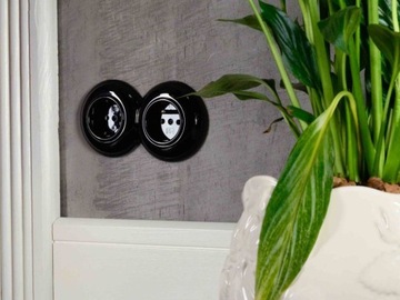 РОЗЕТКА LOFT 230В С ШТЫРЬКОМ ЧЕРНАЯ JLM БЕЗ РАМКИ ФРАНЦУЗСКИЙ РЕТРО ЛЮКС