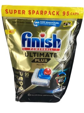 TABLETKI DO ZMYWARKI FINISH ULTIMATE PLUS ALL IN 1 CYTRYNOWE 95 SZT