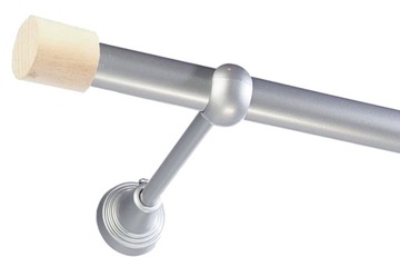 Карниз металлический, диаметр 19, одинарный, 260 см, без крестовин.