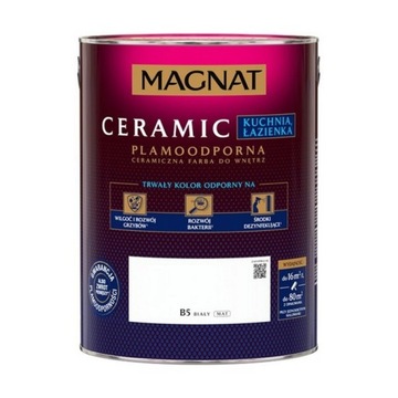 MAGNAT Ceramic 5L B5 Czysta Biel farba ceramiczna biała Kuchnia Łazienka