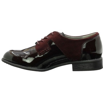 Бордовые лаковые туфли на шнуровке Jezzi 39
